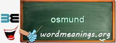 WordMeaning blackboard for osmund